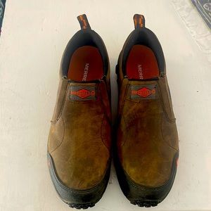 Merrell Men’s Jungle Moc Leather Conp Toe Work Shoe Slip -On Size 9